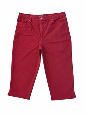 Gloria Vanderbilt Red Amanda High Rise Straight Leg Capri Jeans ~ Women’s 16